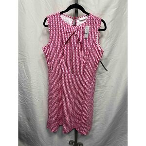 New York Company Women's XL Geometric Print Sleeveless Twist Neck Dress